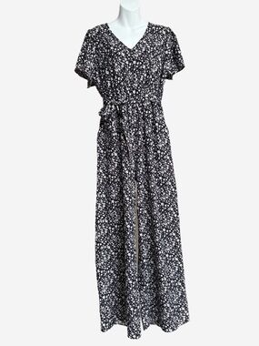 Everly Navy and Cream Floral Jumpsuit